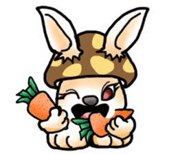 Mushroom-Rabbit sticker #14248027