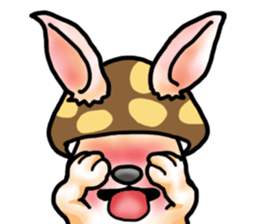 Mushroom-Rabbit sticker #14248030