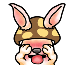 Mushroom-Rabbit sticker #14248030