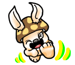Mushroom-Rabbit sticker #14248034