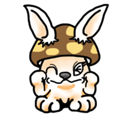 Mushroom-Rabbit sticker #14248041