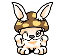 Mushroom-Rabbit sticker #14248041
