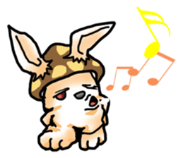 Mushroom-Rabbit sticker #14248044