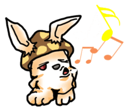 Mushroom-Rabbit sticker #14248044