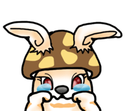 Mushroom-Rabbit sticker #14248047