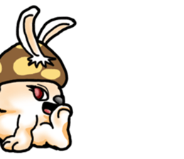 Mushroom-Rabbit sticker #14248050
