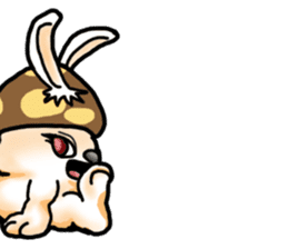Mushroom-Rabbit sticker #14248050