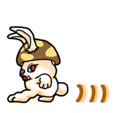 Mushroom-Rabbit sticker #14248051