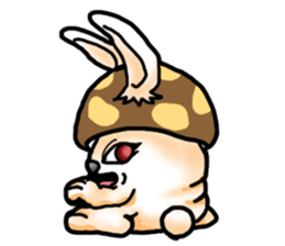 Mushroom-Rabbit sticker #14248052