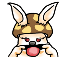 Mushroom-Rabbit sticker #14248053