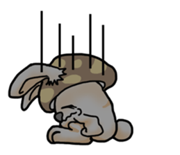 Mushroom-Rabbit sticker #14248055