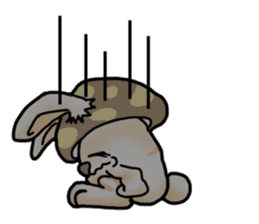 Mushroom-Rabbit sticker #14248055