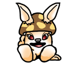 Mushroom-Rabbit sticker #14248059