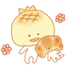 Melonpan-oji and Croissant-wanchan sticker #14248106