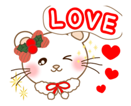 Panda cat, Pan'nya christmas and newyear sticker #14248238