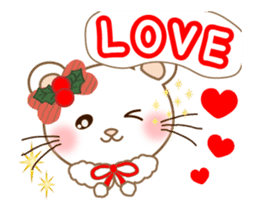 Panda cat, Pan'nya christmas and newyear sticker #14248238