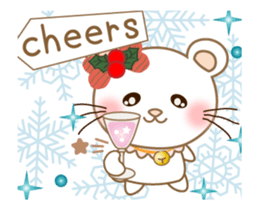 Panda cat, Pan'nya christmas and newyear sticker #14248240