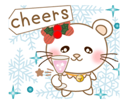 Panda cat, Pan'nya christmas and newyear sticker #14248240
