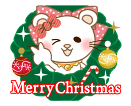 Panda cat, Pan'nya christmas and newyear sticker #14248242