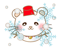 Panda cat, Pan'nya christmas and newyear sticker #14248243
