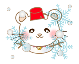 Panda cat, Pan'nya christmas and newyear sticker #14248243
