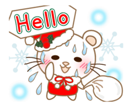 Panda cat, Pan'nya christmas and newyear sticker #14248244