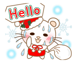 Panda cat, Pan'nya christmas and newyear sticker #14248244