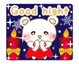 Panda cat, Pan'nya christmas and newyear sticker #14248248