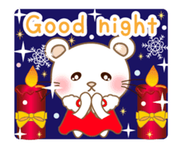 Panda cat, Pan'nya christmas and newyear sticker #14248248