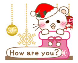 Panda cat, Pan'nya christmas and newyear sticker #14248249