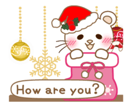 Panda cat, Pan'nya christmas and newyear sticker #14248249