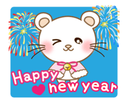 Panda cat, Pan'nya christmas and newyear sticker #14248252