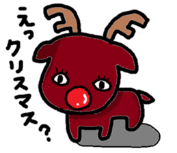 Christmas sticker of Atsuko. sticker #14248543