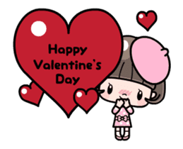 Cute girl with bobbed hair - New Year - sticker #14249033