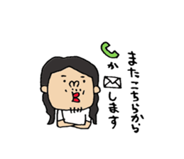 a long long hair man. sticker #14249067