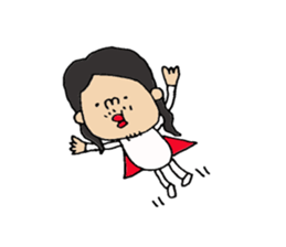 a long long hair man. sticker #14249074