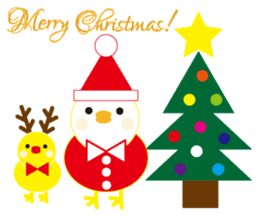 Winter cute Chicken sticker #14250031