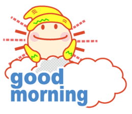 Good morning in the weather Winter sticker #14250732