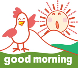 Good morning in the weather Winter sticker #14250733