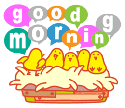 Good morning in the weather Winter sticker #14250751