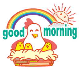 Good morning in the weather Winter sticker #14250752