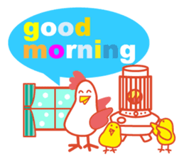 Good morning in the weather Winter sticker #14250753
