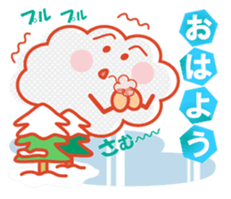 Good morning in the weather Winter sticker #14250757