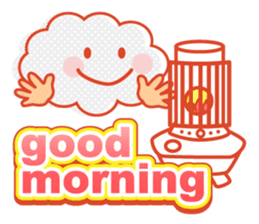 Good morning in the weather Winter sticker #14250759