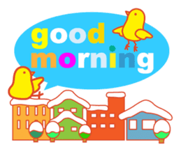 Good morning in the weather Winter sticker #14250761