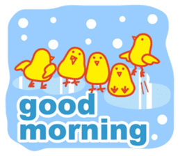 Good morning in the weather Winter sticker #14250763