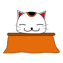 Cat coming carrying happiness.(winter)