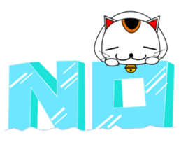 Cat coming carrying happiness.(winter) sticker #14251599