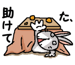 I'm gray rabbit ! 4 (for winter) sticker #14251702