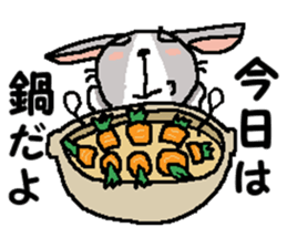 I'm gray rabbit ! 4 (for winter) sticker #14251704